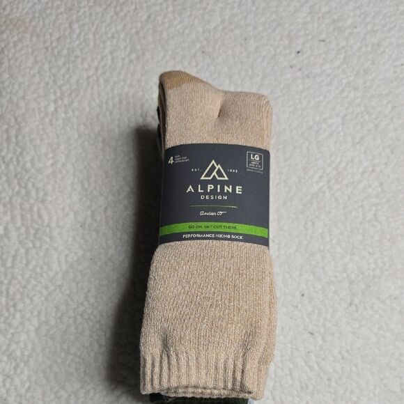 New Alpine Design 4PK Performance Hike Multi Color Sz Large - Picture 1 of 7
